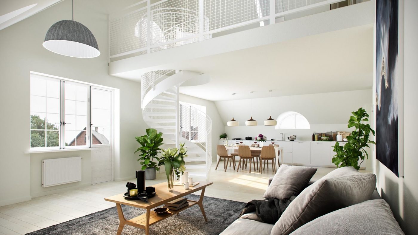 nội thất không gian mở