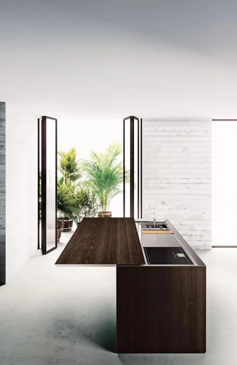 22b12001-06-768x1182-1 Bàn trượt đa năng giúp bạn vừa có thể nấu ăn, vừa tạo khu giải trí. Ảnh: Boffi.